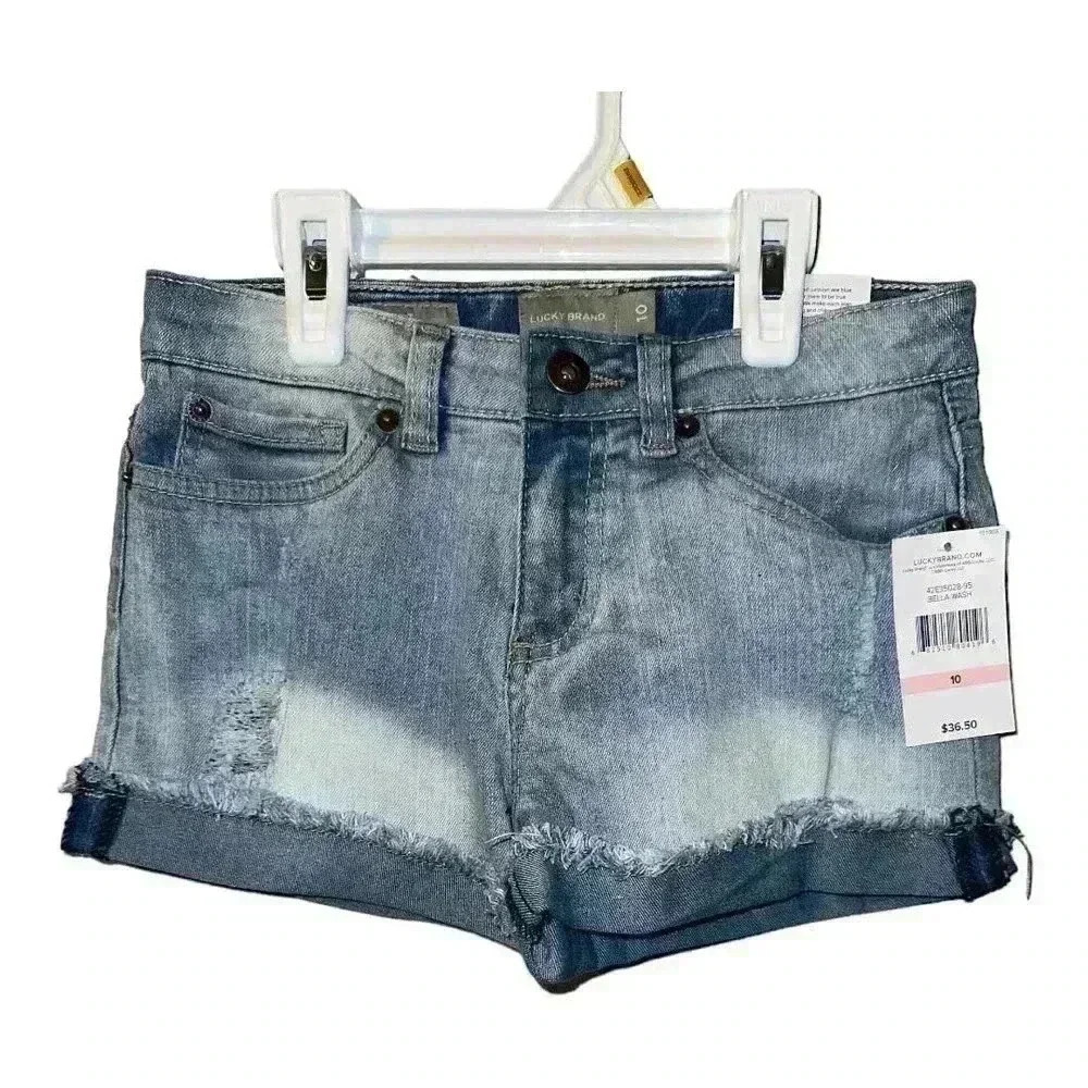 Lucky Brand Girls RILEY Cuffed Jean Shorts, Size 10